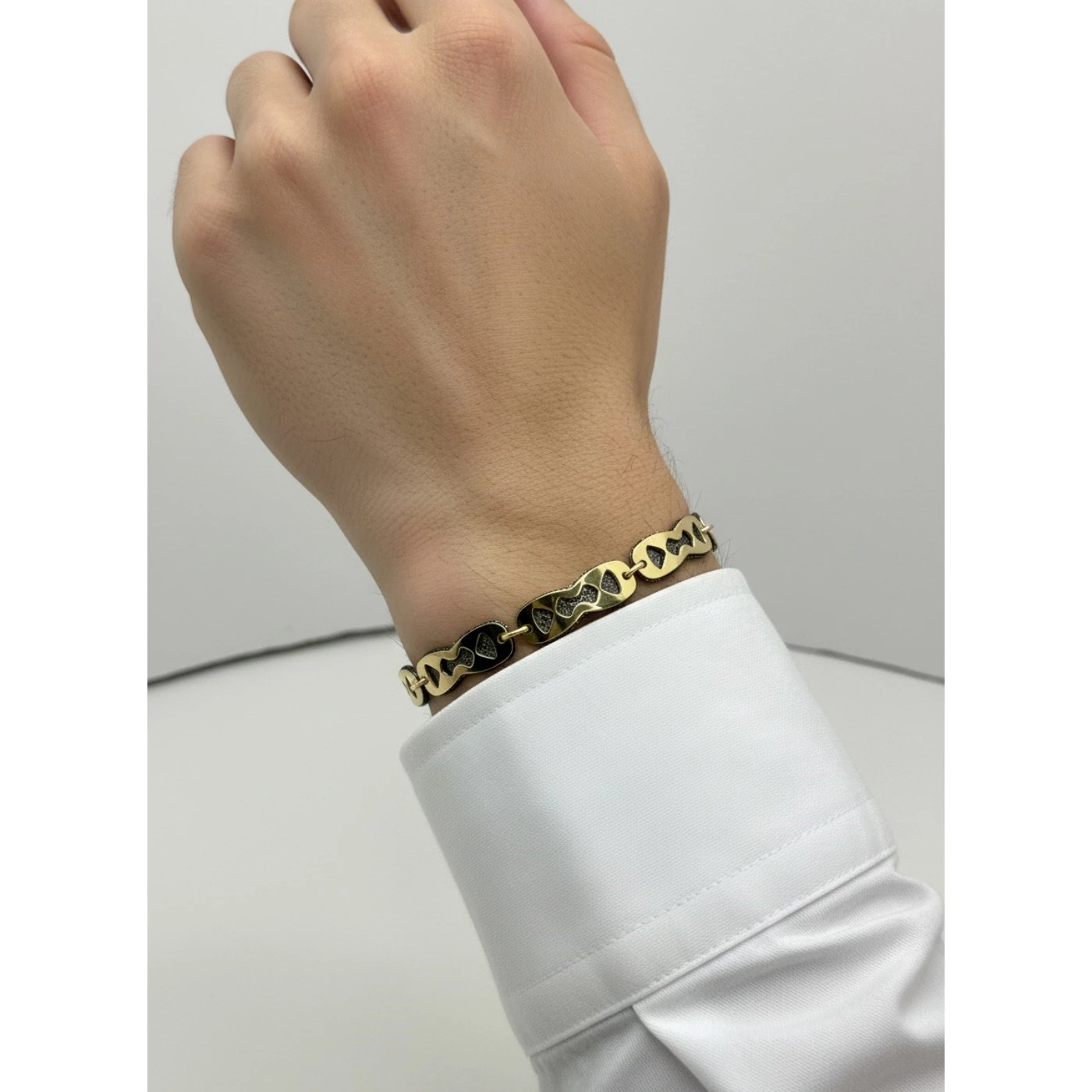 Bracciale uomo giallo nero