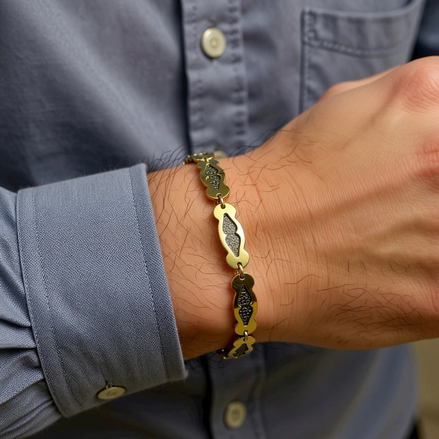 Bracciale uomo giallo nero