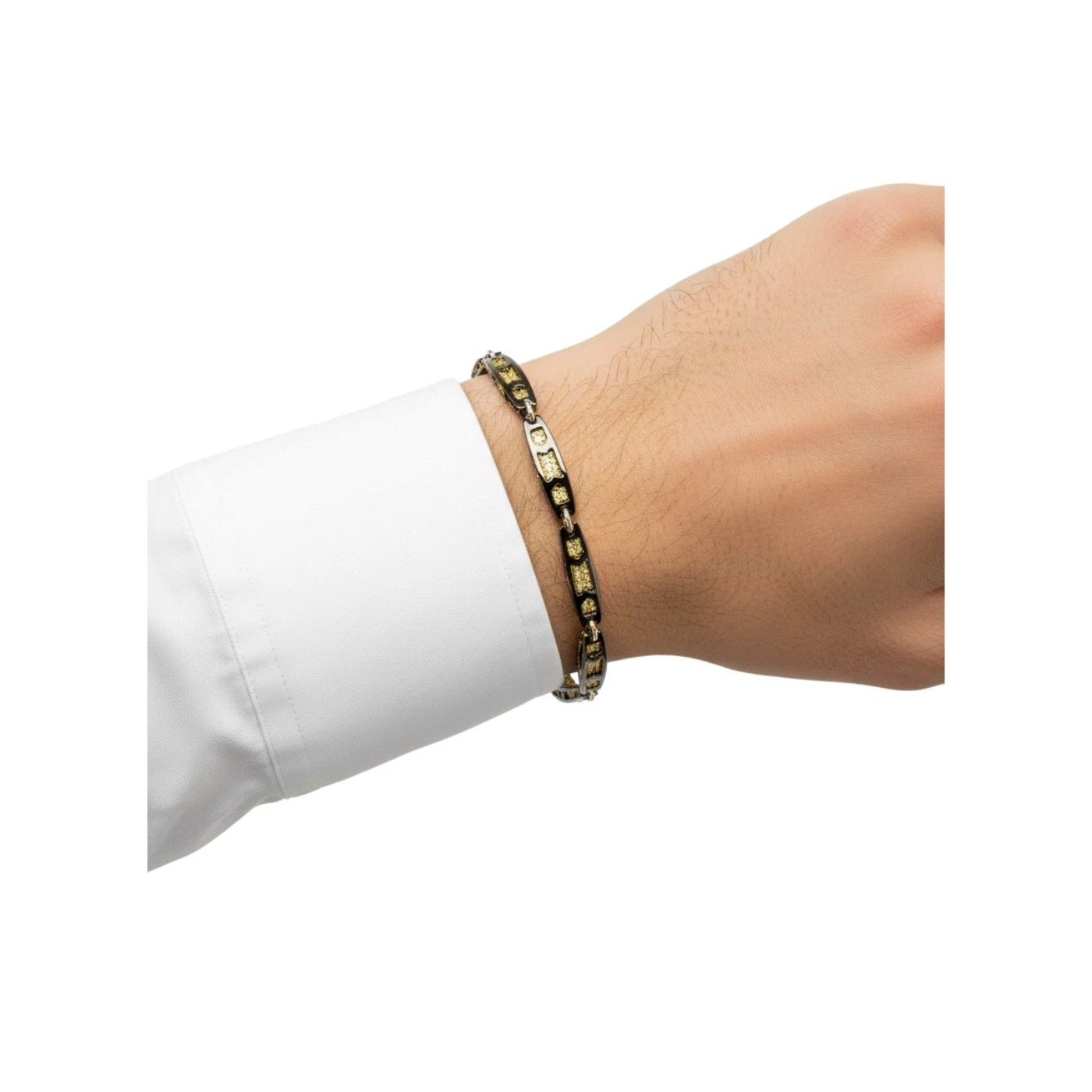 Bracciale uomo nero e giallo