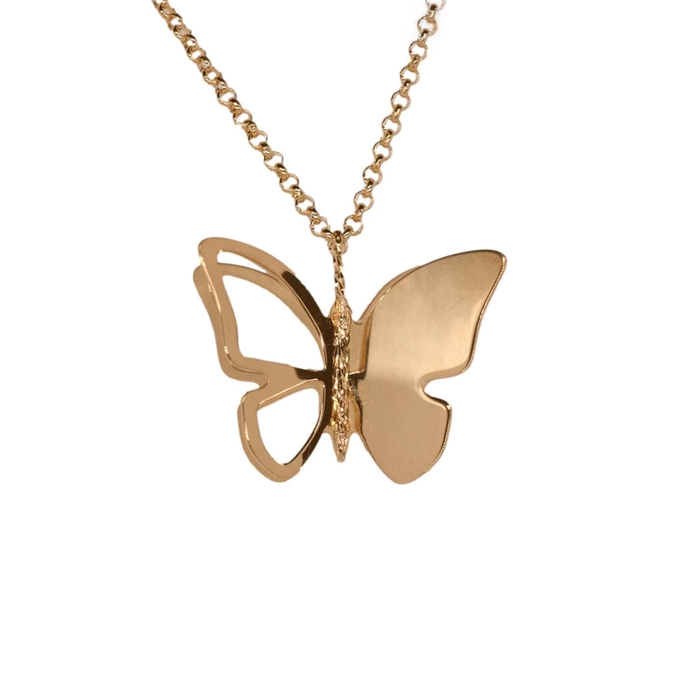 Collana 3D Farfalla F Placcato Oro Giallo