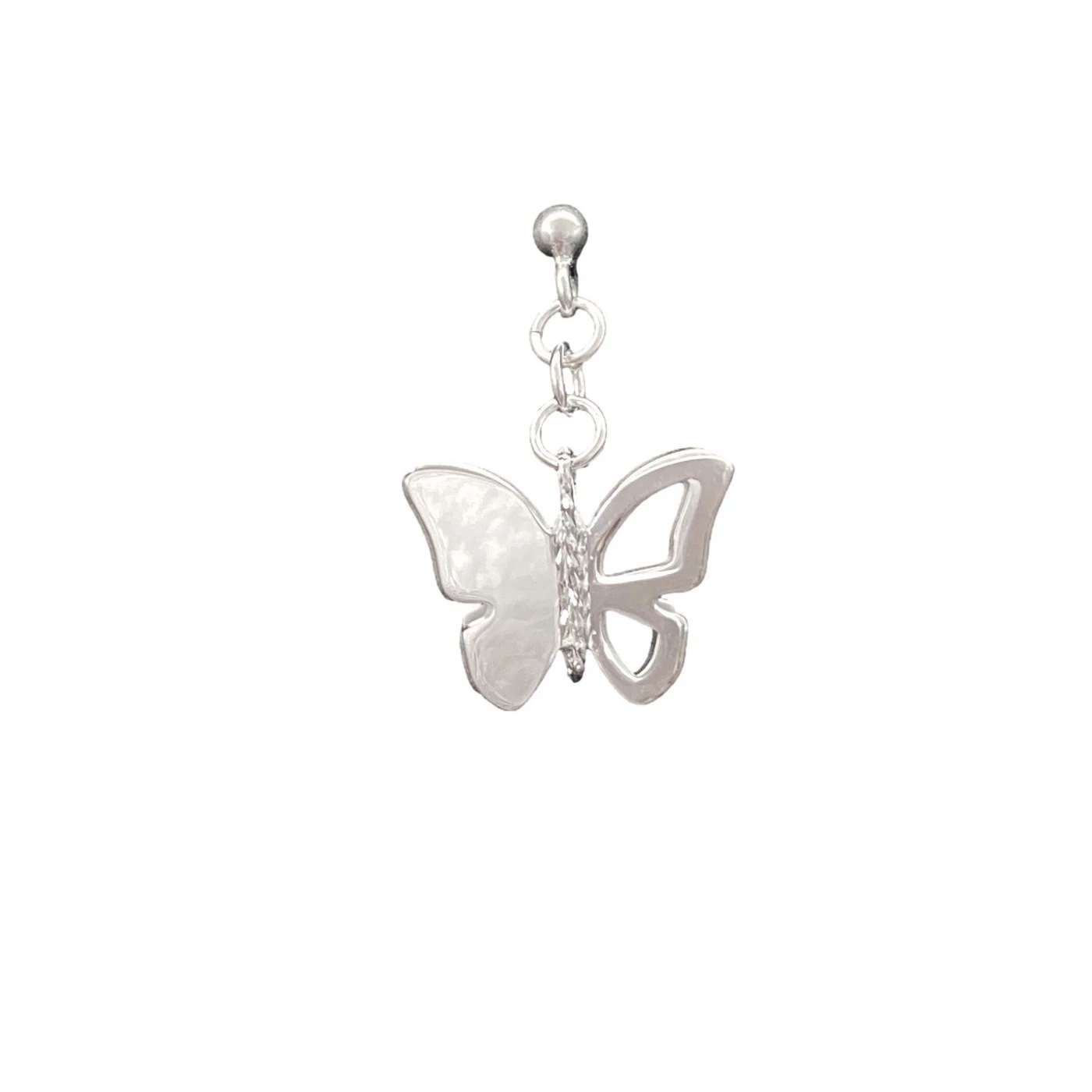 Orecchino 3D Farfalla F Argentato