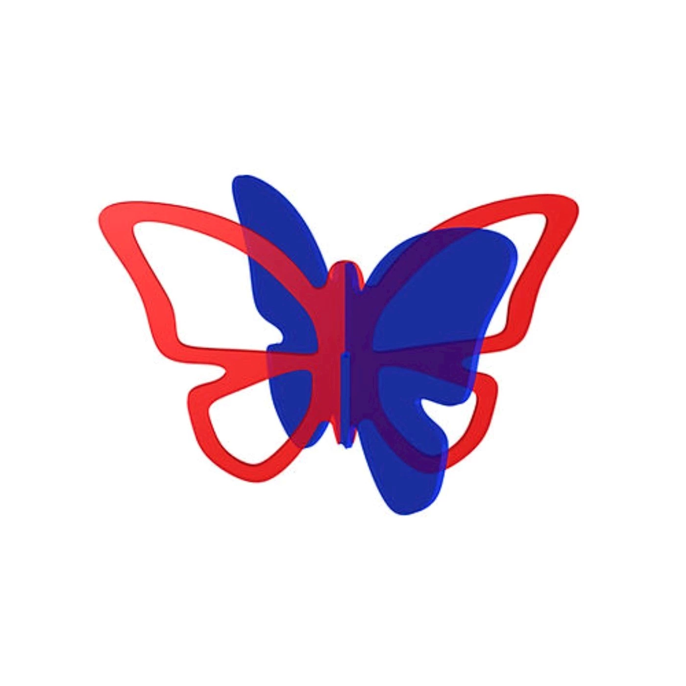 Orecchino 3D Farfalla Satinata Argentata