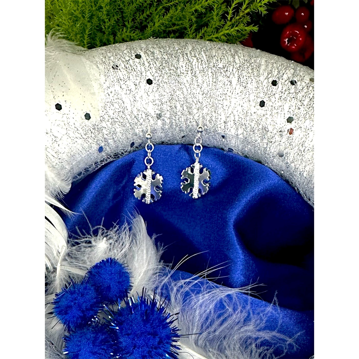 Orecchino 3D Fiocco Argentato