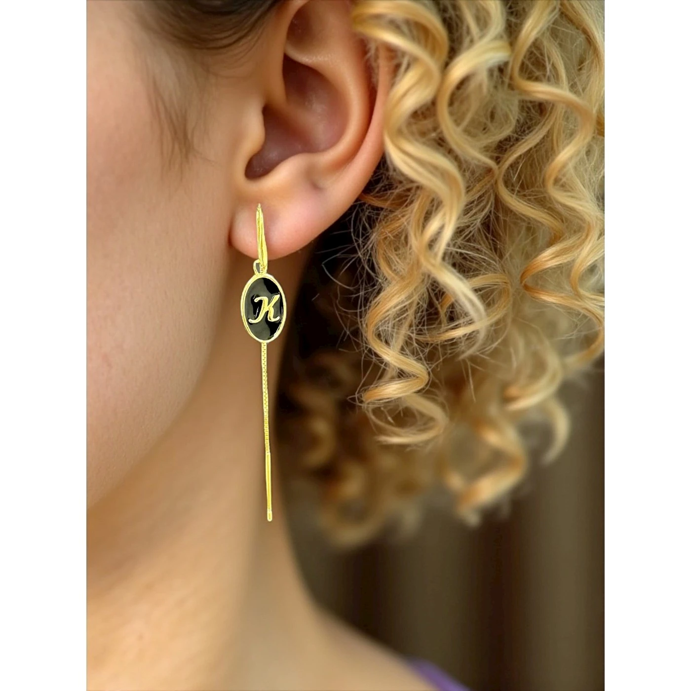 Orecchino Lettera K