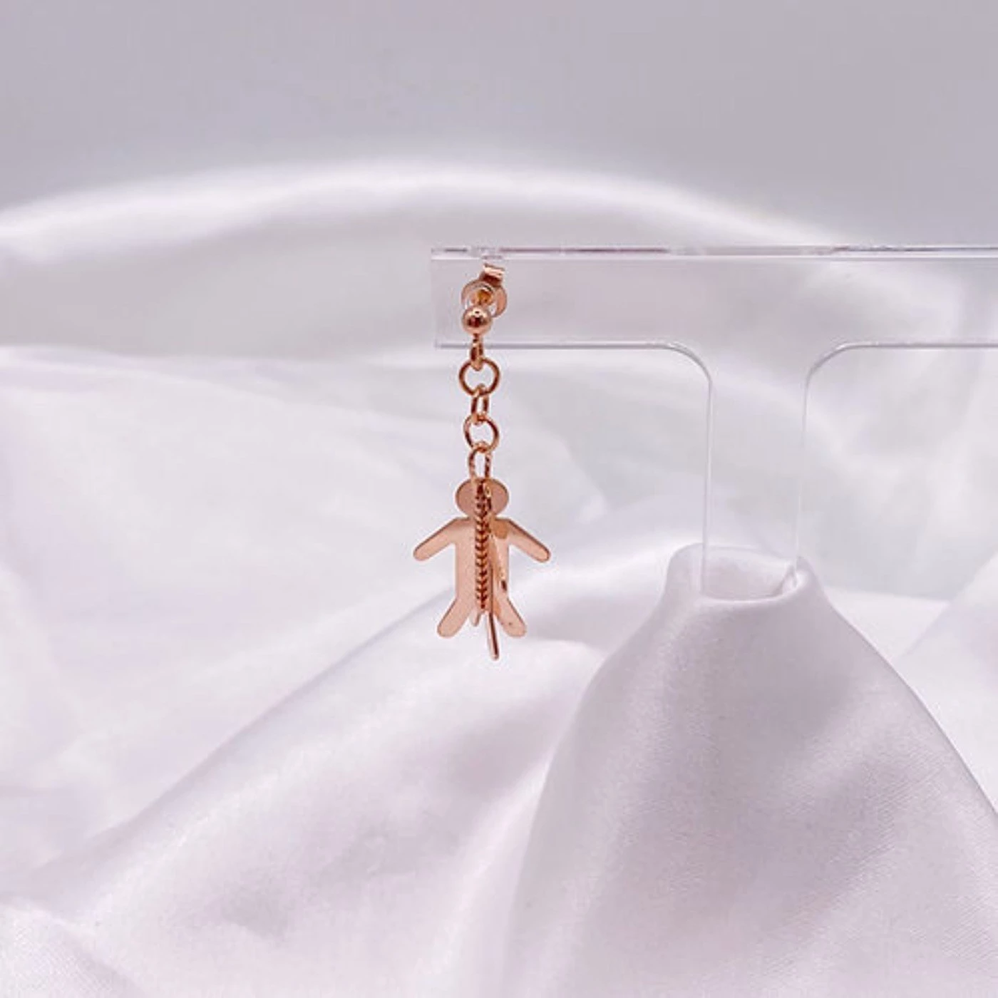 Orecchino 3D Bambino Placcato Oro Rosa