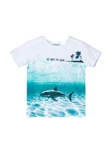 LOSAN T-SHIRT LITTLE BOYS MANICA CORTA CON STAMPA MARINA