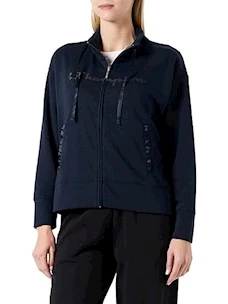 CHAMPION  FELPA FULL ZIP SENZA CAPUCCIO GARZATO DONNA 