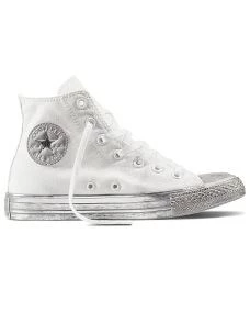 CONVERSE CTAS HI (WHITE/SILVER/BLACK) SCARPE DONNA