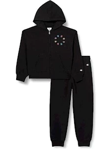 CHAMPION HOODED FULL ZIP SUIT BIMBA FELPATA