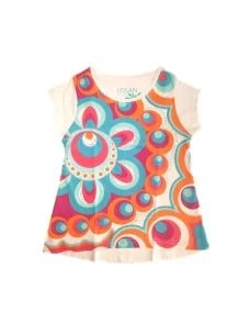 LOSAN T-SHIRT LITTLE GIRLS MANICA CORTA CON BORCHIE