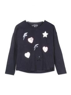 LOSAN T-SHIRT GIRLS CON DISEGNO DI PAILLETTES