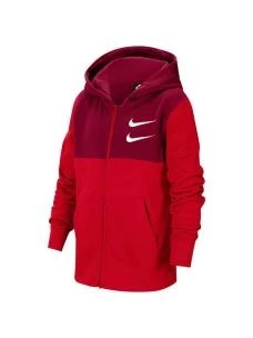 NIKE NSW SWOOSH FZ FELPA BIMBO IN TESSUTO FELPATO