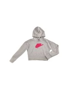 NIKE NSW AIR CROP HOODIE FELPA BIMBA IN TESSUTO GARZATO