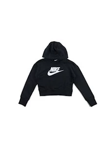 NIKE NSW CLUB FT CROP HOODIE FELPA BIMBA IN TESSUTO GARZATO