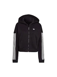 ADIDAS CROPPED ZIP HOODIE FELPA DONNA IN COTONE GARZATO