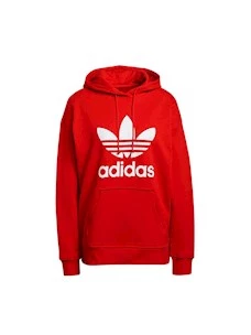 ADIDAS TREFOIL HOODIE FELPA DONNA IN COTONE GARZATO