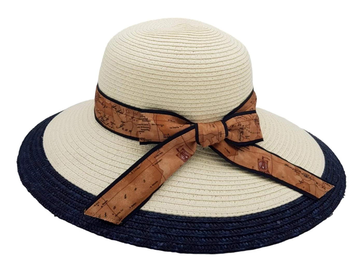 Cappello in paglia con fiocco in nastro Alviero Martini 1 Classe