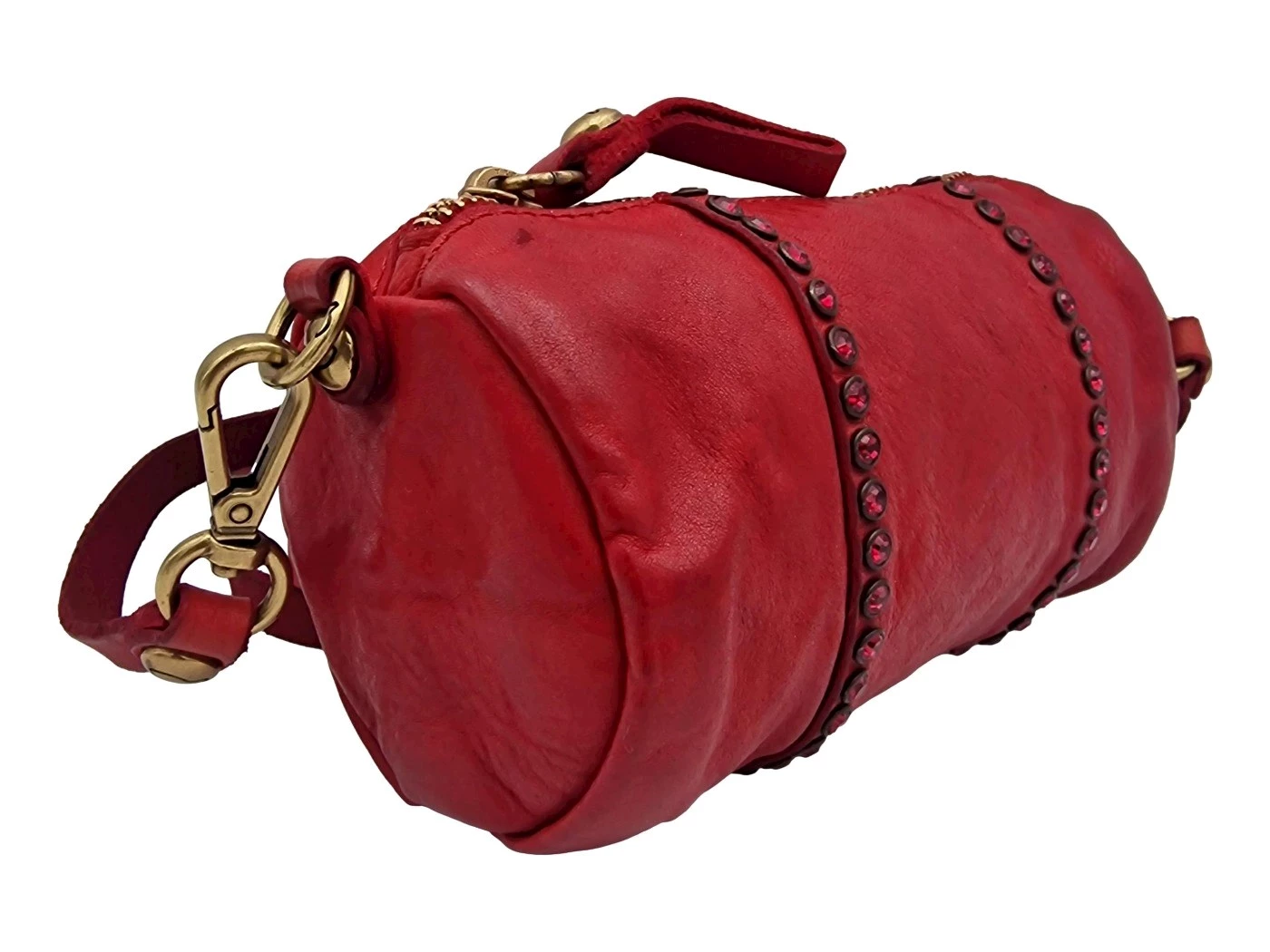 Tracollina in pelle c/strass Licia Campomaggi