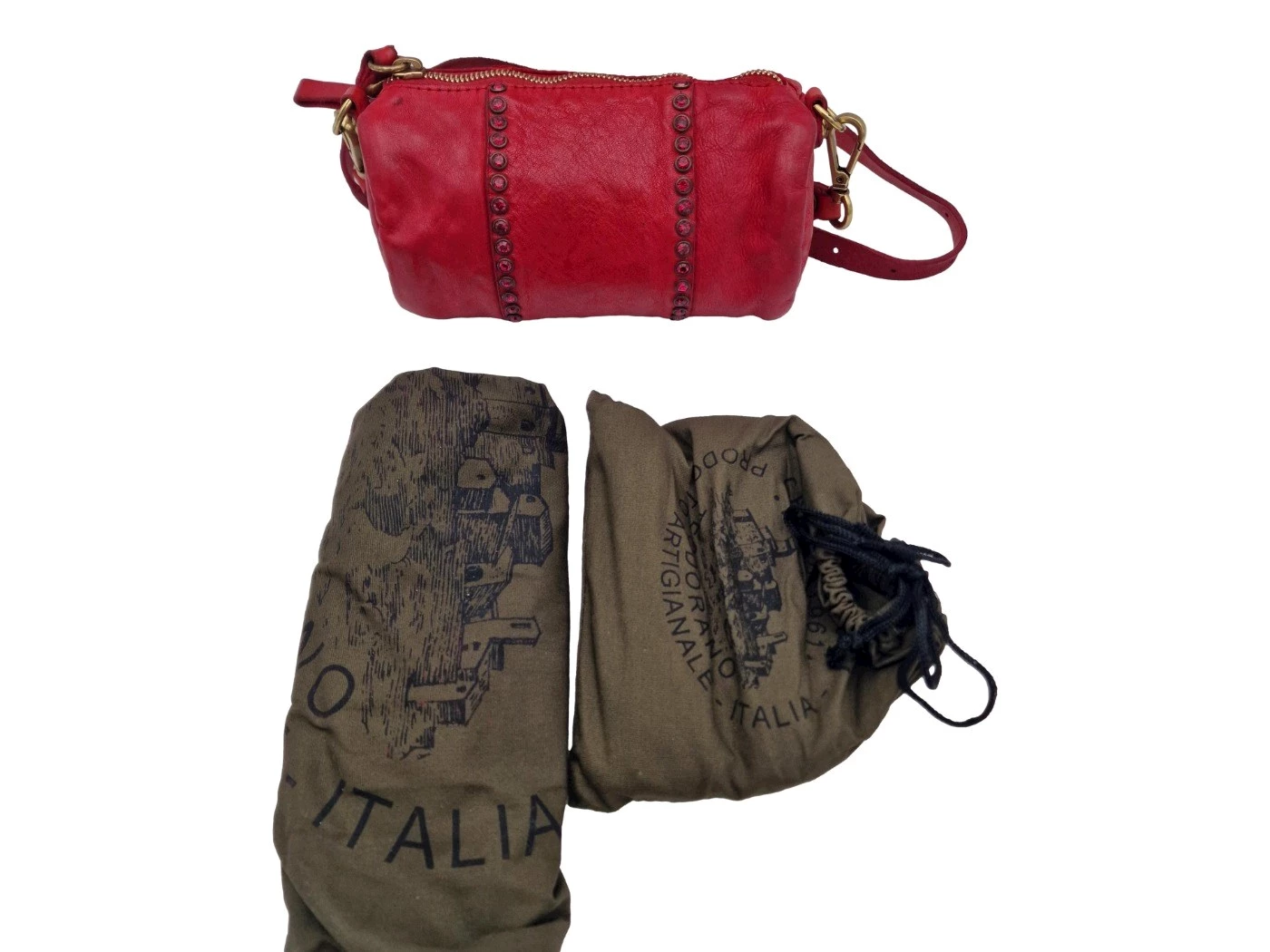 Tracollina in pelle c/strass Licia Campomaggi