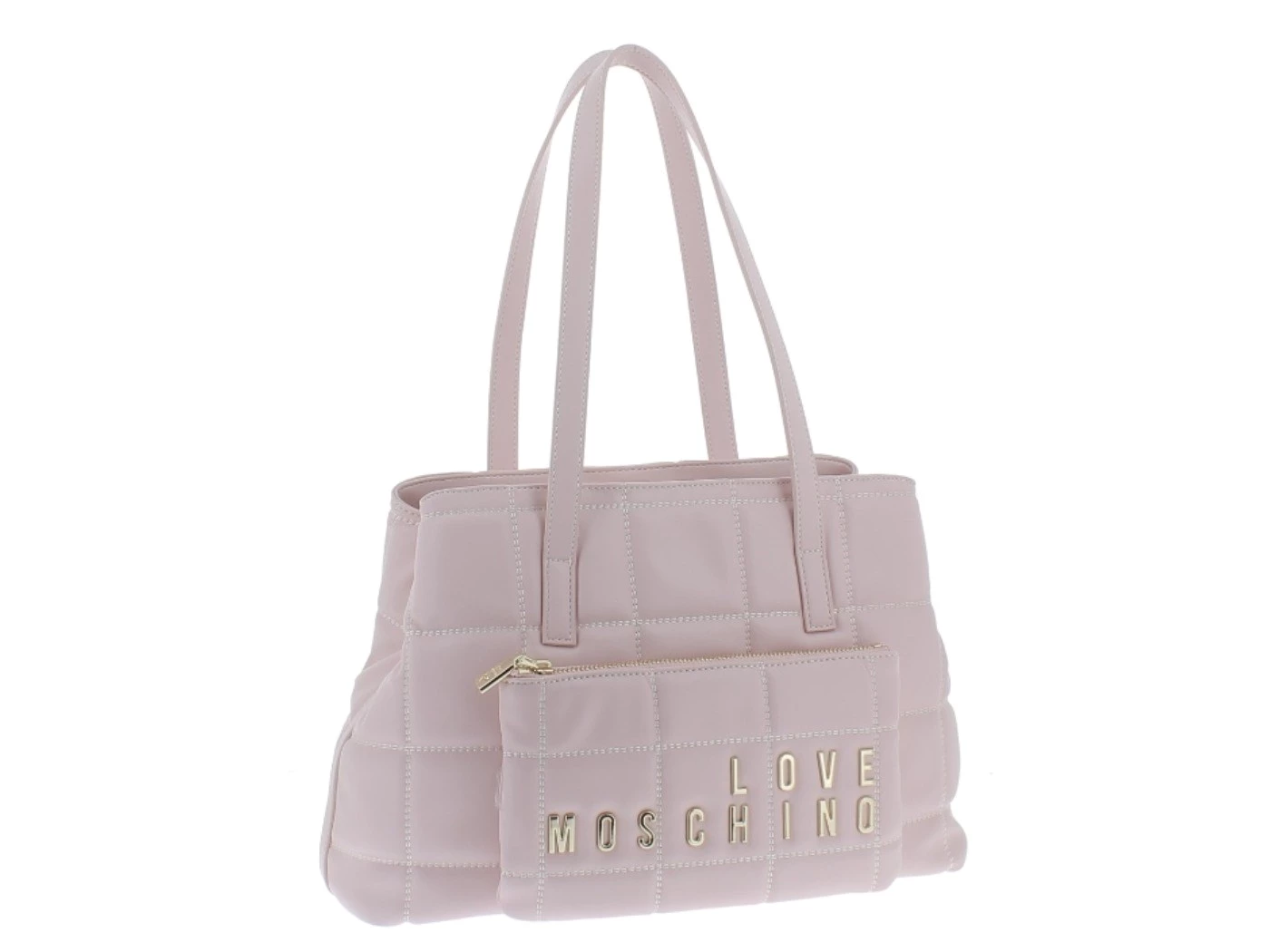 SHOPPING TRAPUNTATA C/TASCA C/ZIP LOVE MOSCHINO