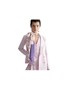 Stola a fiori con logo 90 x 180 Liu jo