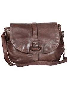 Tracolla in pelle con pattina e fibia Gianni Conti