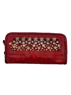 PORTAFOGLIO ZIP AROUND CON BORCHIE CAMPOMAGGI