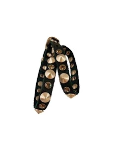 Braccialetto H1 in Pelle c/Borchie e Strass Campomaggi
