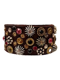 Bracciale in Pelle con Borchie e Strass Campomaggi