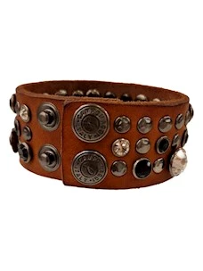 Braccialetto in Pelle con Borchie Campomaggi