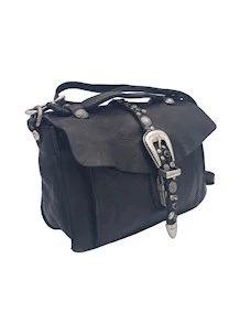 Borsina a mano in pelle c/tracolla e strass Porzia Campomaggi