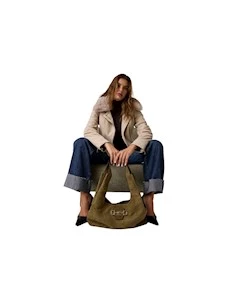 Borsa a spalla in suede Sunset Guess