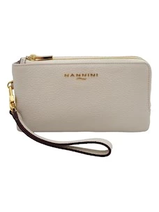 Portafoglio c/Doppia Zip in Pelle Wallis Nannini