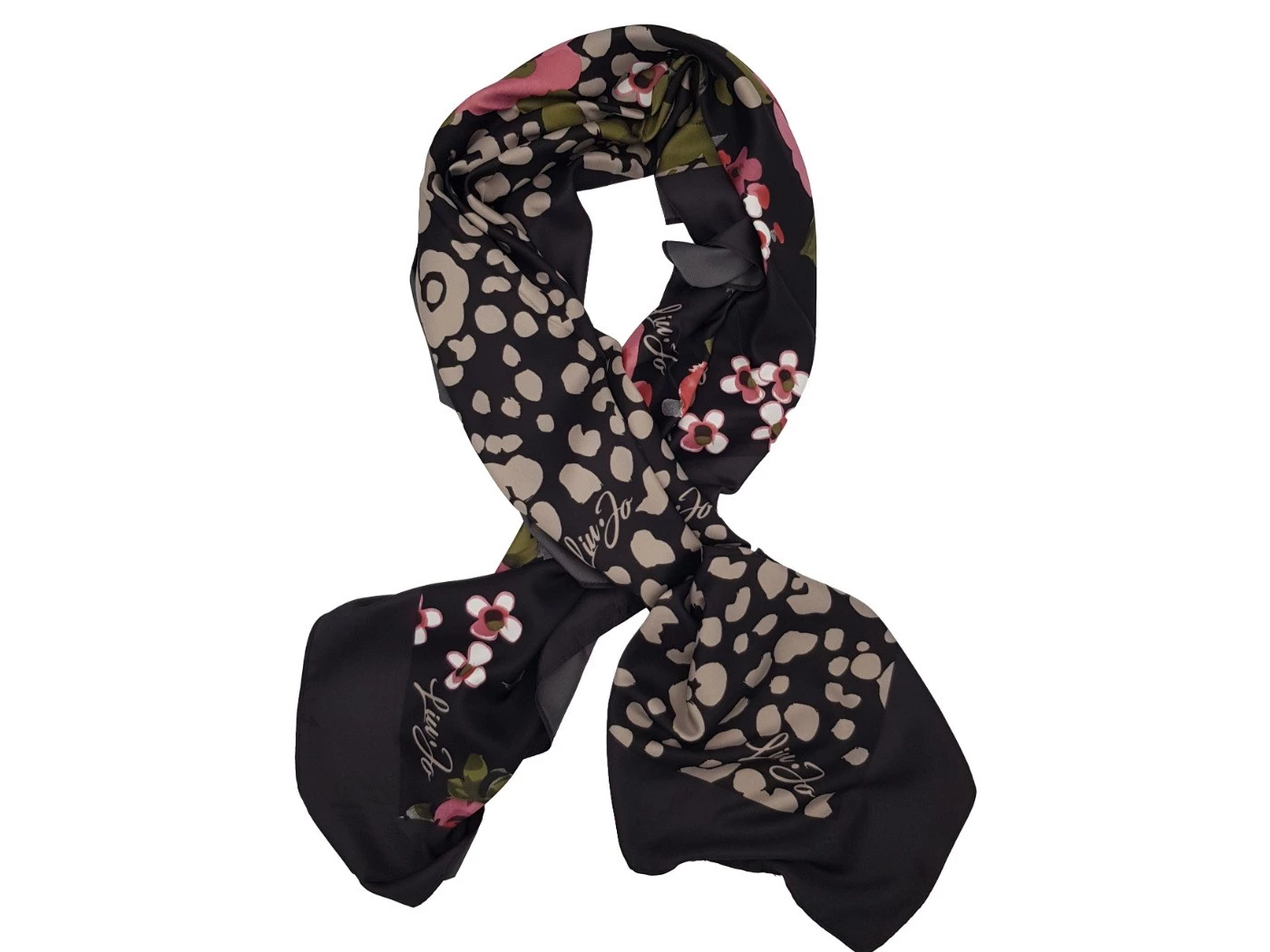 Foulard Liu Jo Fiori 90x90cm - Sciarpa Donna Lavabile - Foto 6