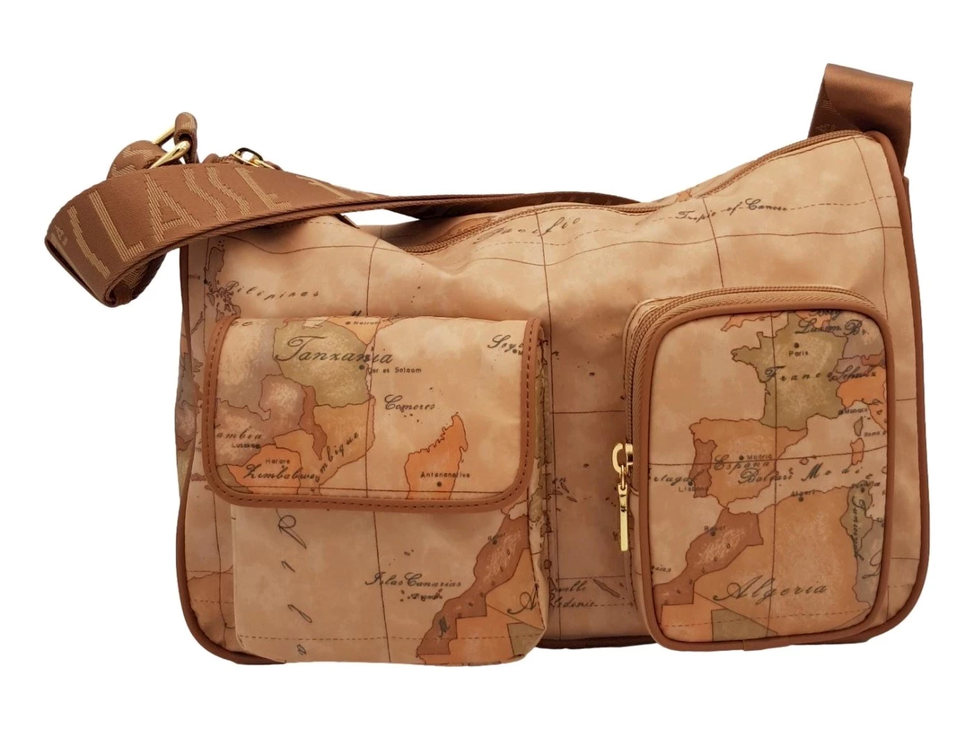 Borsa Tracolla Alviero Martini 1 Classe Geo Soft - Stampata Mappa Geografica - Foto 9