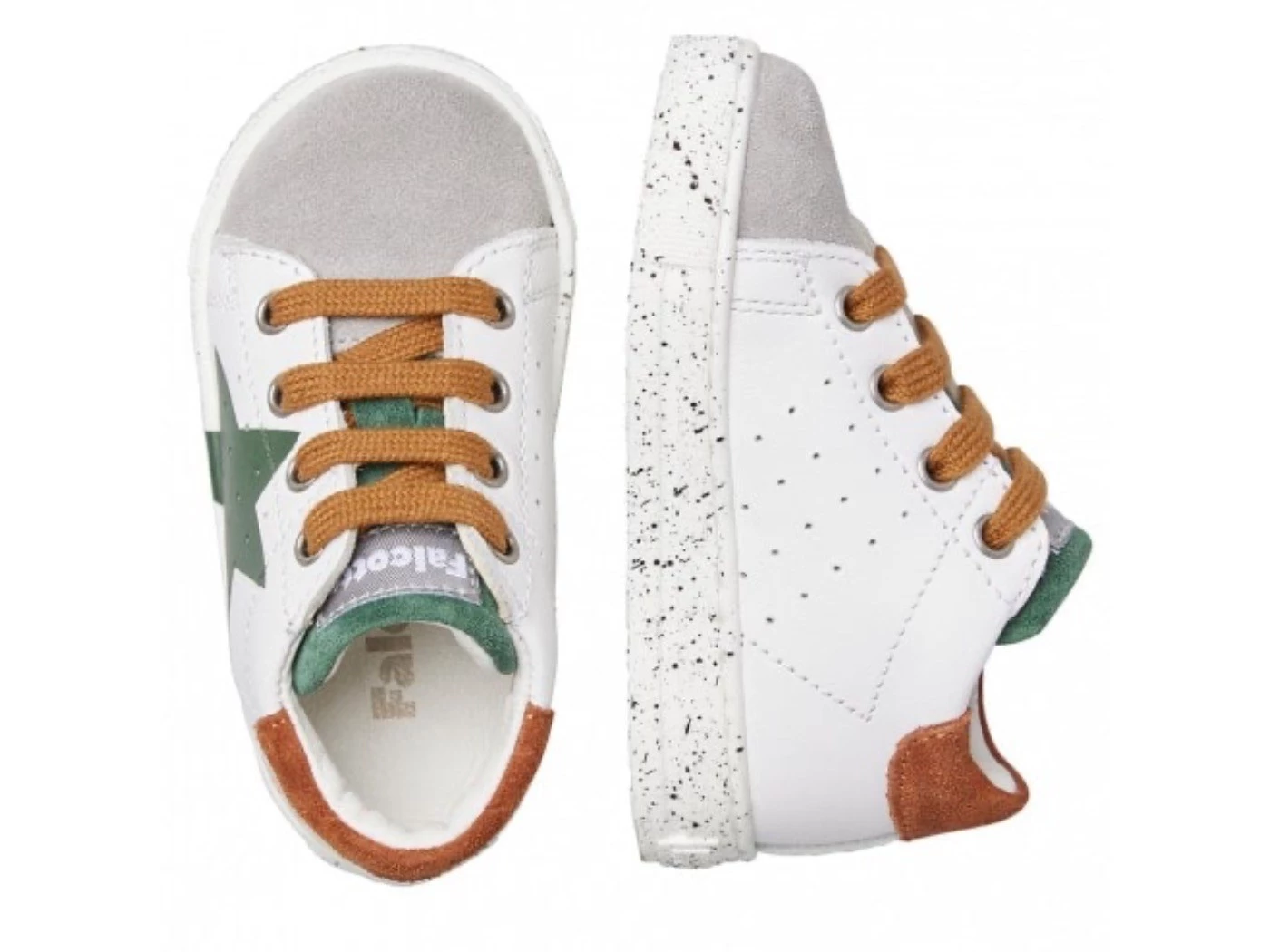FALCOTTO SALAZAR 3 CALF\SUEDE WHITE-GREY-GREEN BOTTLE