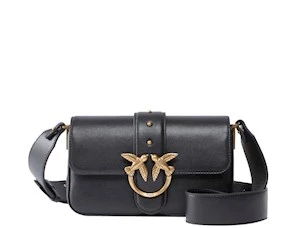PINKO LOVE ONE CLASSIC SLOUCHY FL BLACK ANTIQUE GOLD