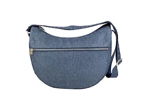 BORBONESE LUNA BAG MIDDLE denim