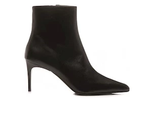 ISABELLE PARIS ANKLE BOOTS IS677 DARK BROWN NAPPA LEATHER