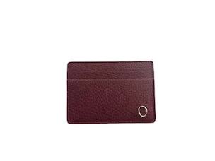 ORCIANI MICRON LEATHER CARD HOLDER chianti