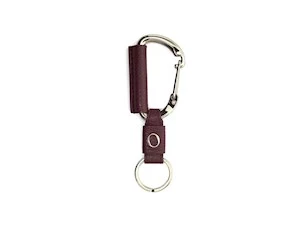 ORCIANI MICRON LEATHER KEYRING chianti