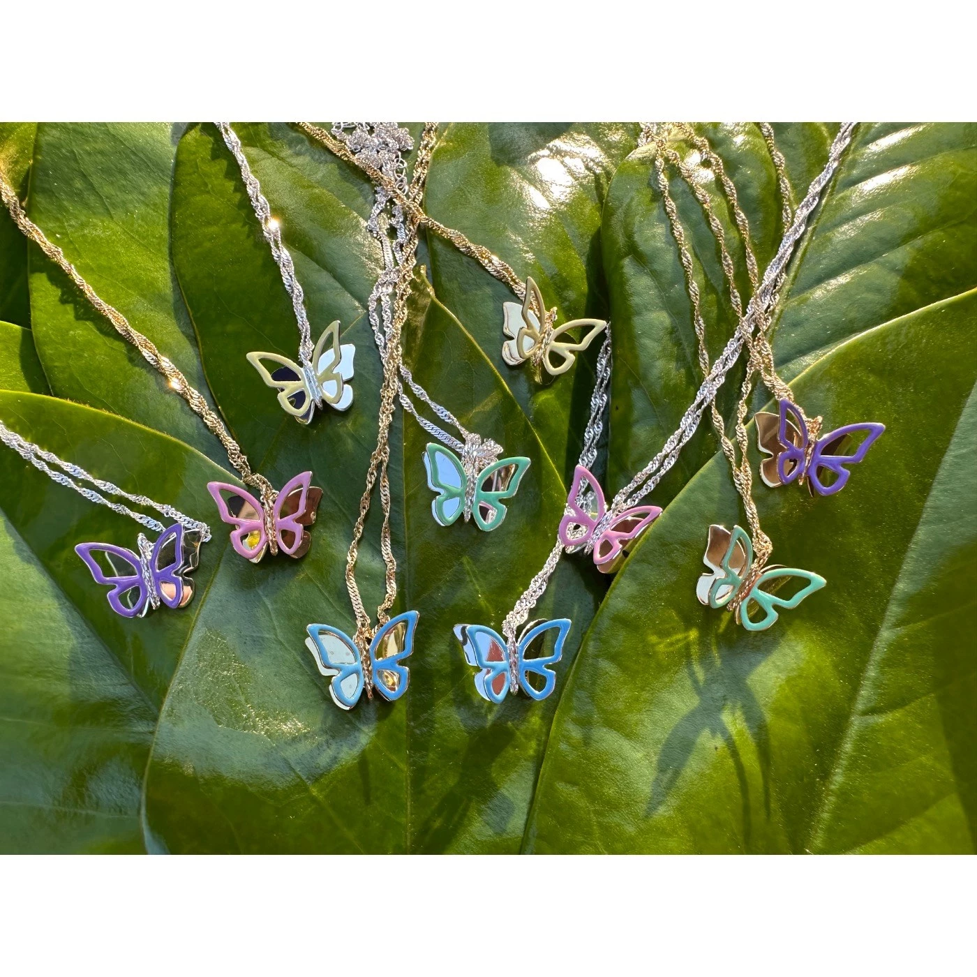 Collana Farfalla Lilla Placcata Oro giallo