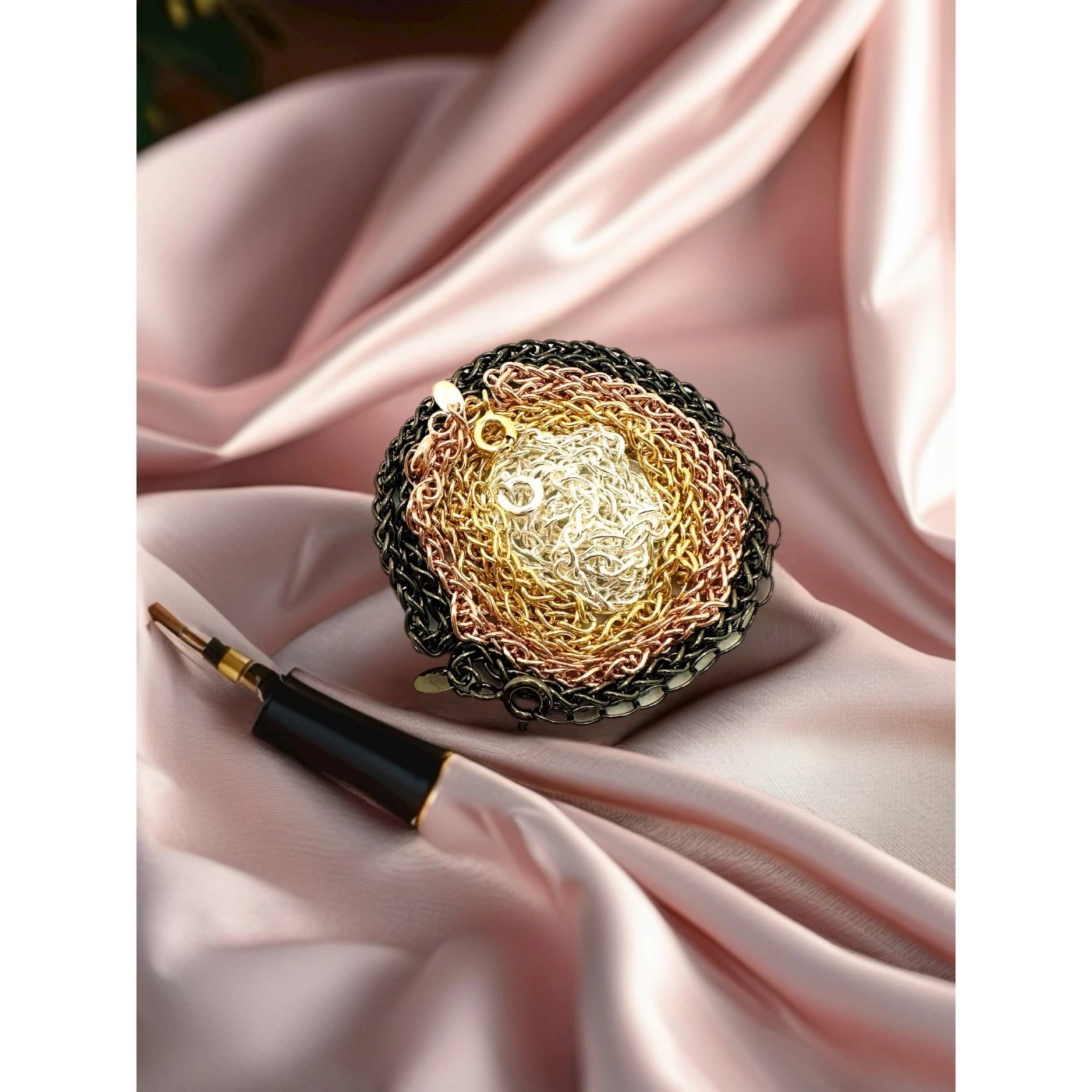 Bracciali Linea Basic Placcato Oro Nero