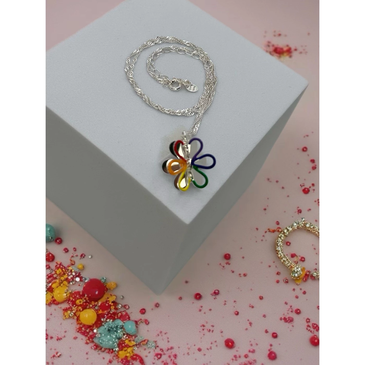 Collana Margherita Argentata