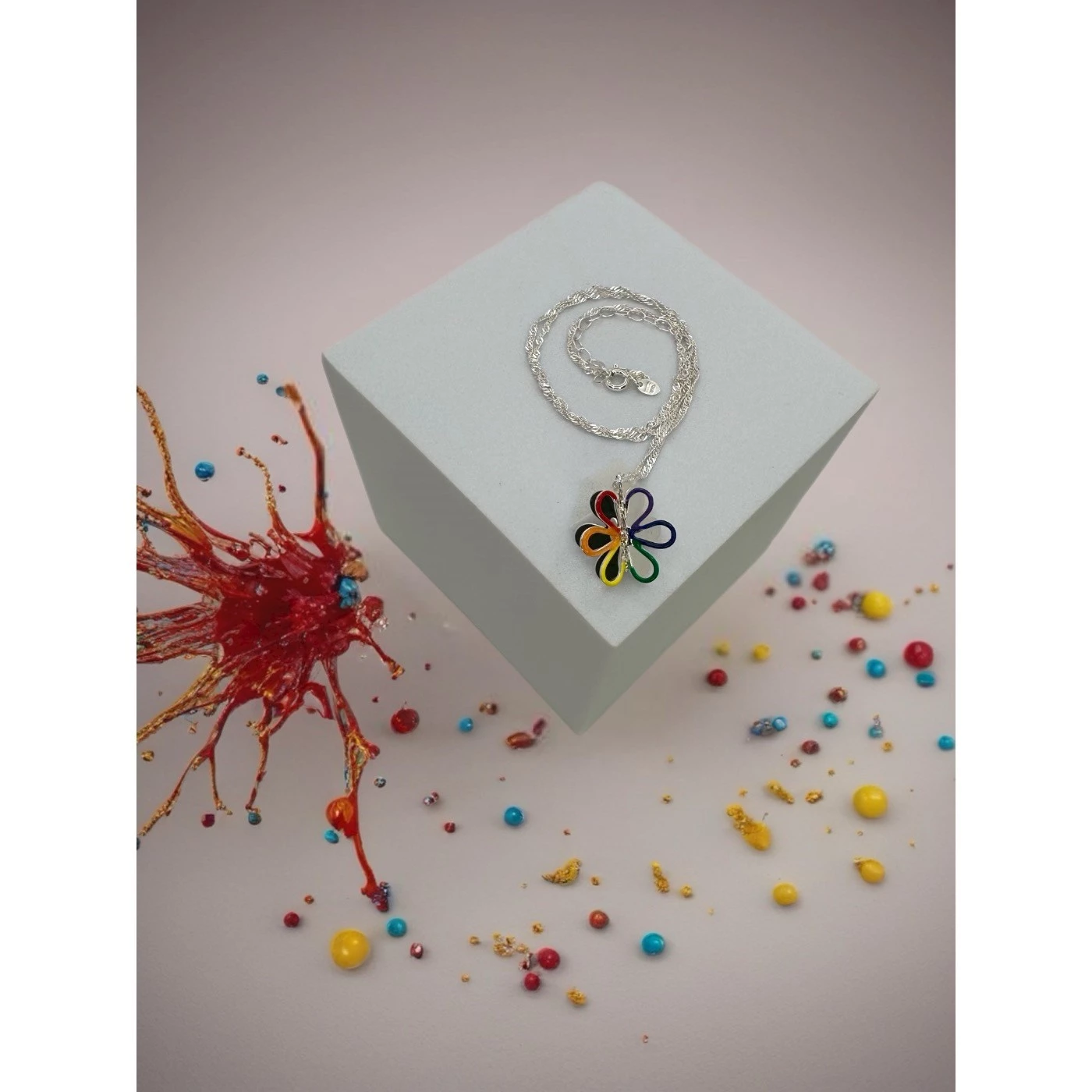 Collana Margherita Argentata