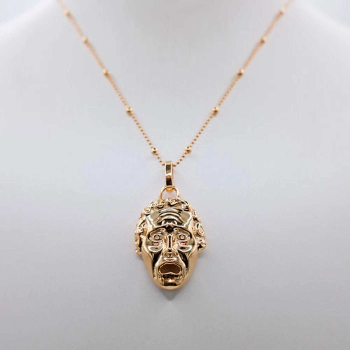 Collana Tragedia Placcato Oro Giallo