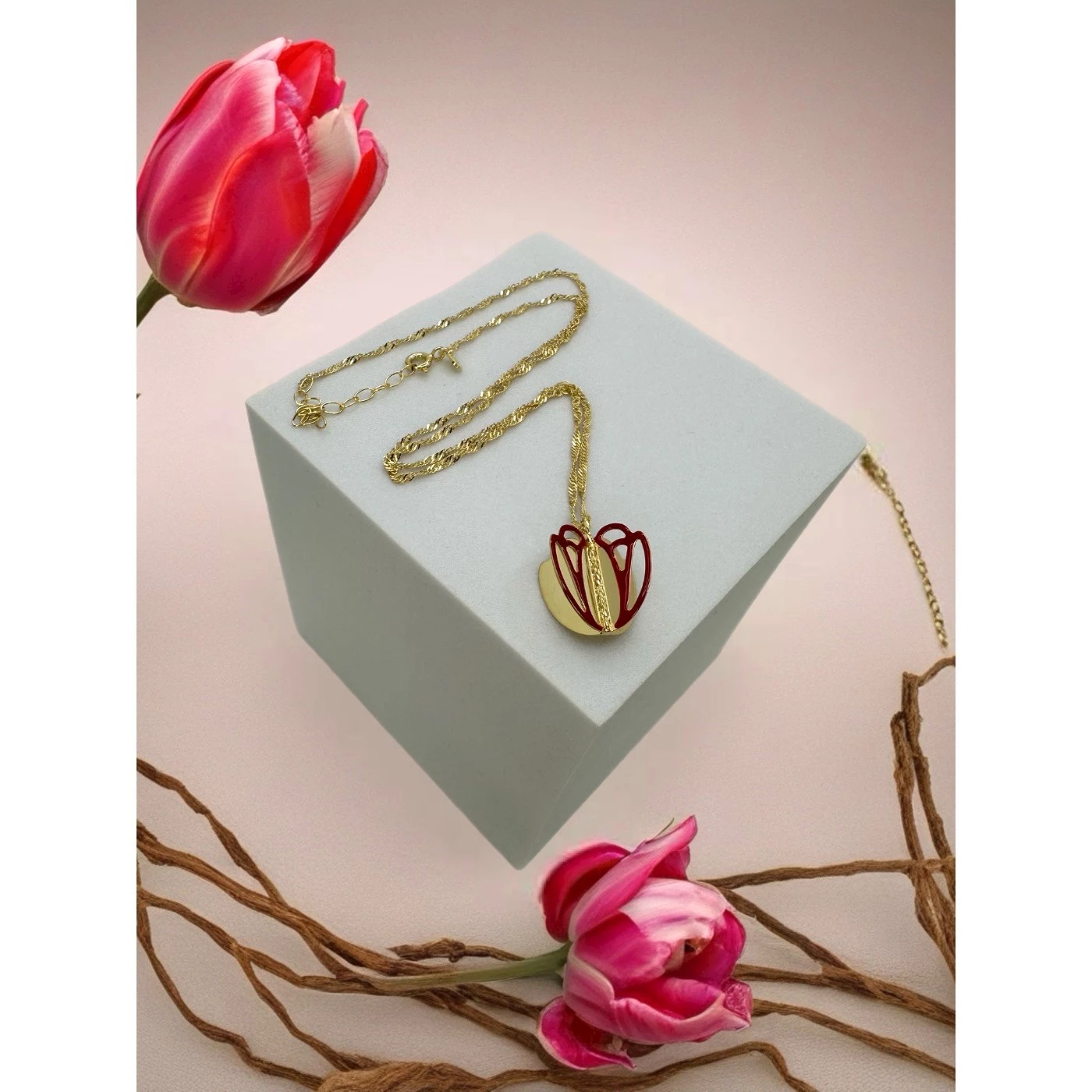 Collana Tulipano placcata oro giallo