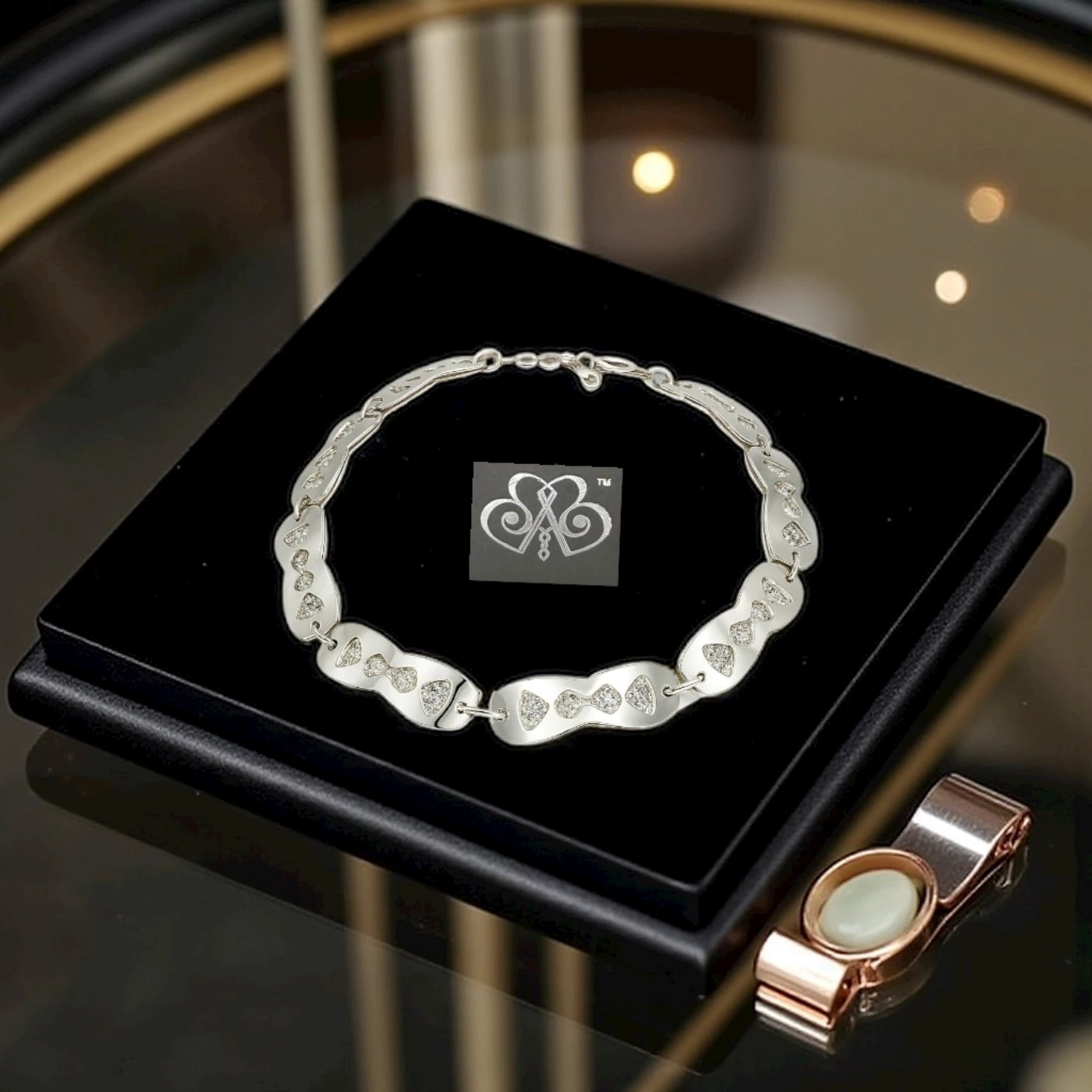 Bracciale uomo argentato