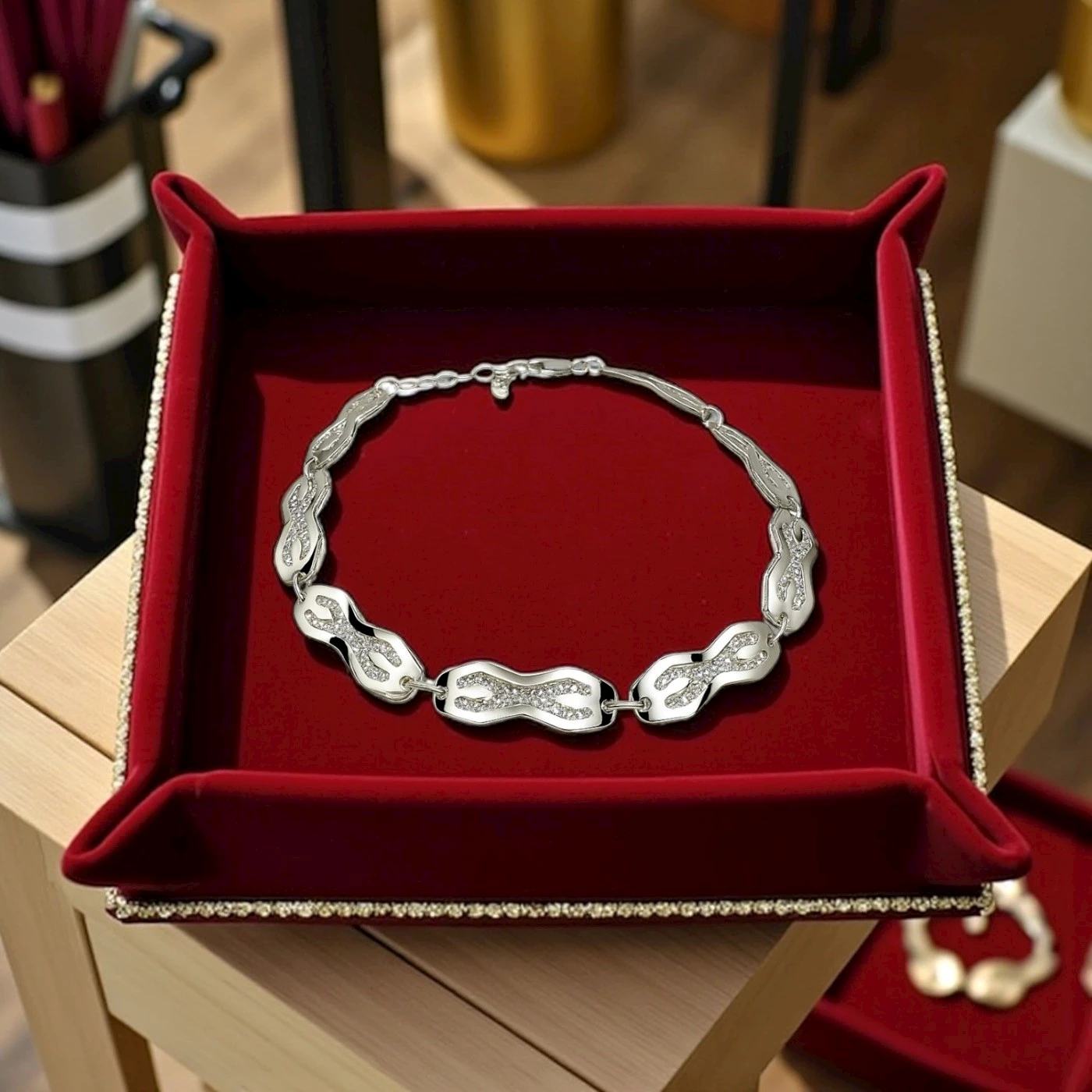 Bracciale uomo solo argento