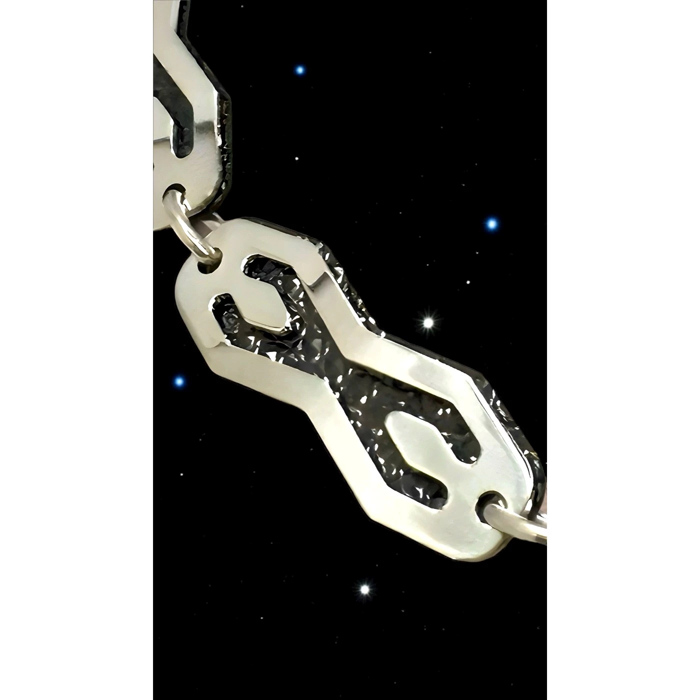 Bracciale uomo Argento e Nero